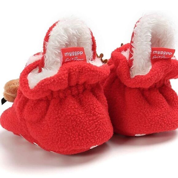 𝅺Baby Warm Slippers Red - Picture 3 of 6